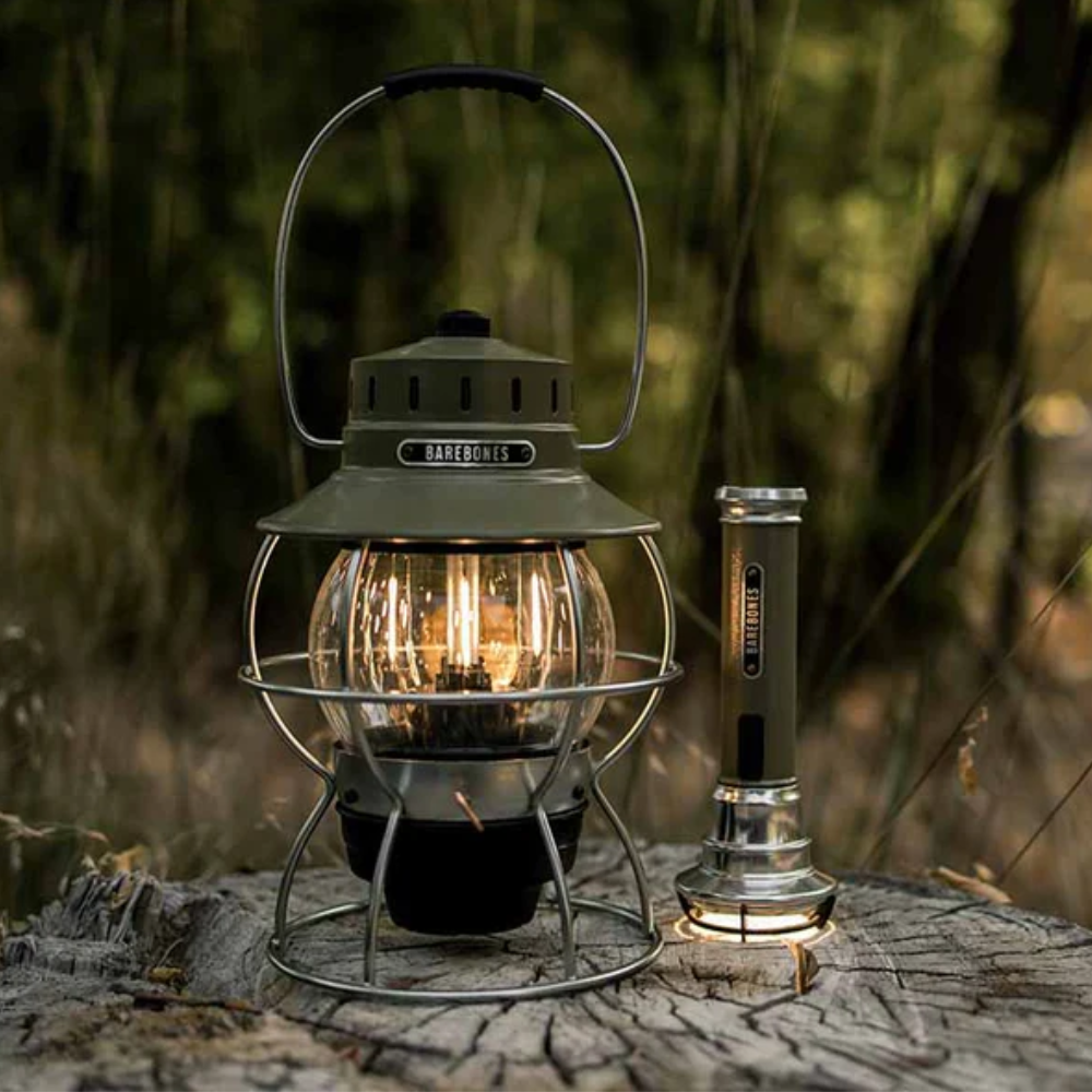 Load image into Gallery viewer, BAREBONES Railroad Lantern - Olive Drab