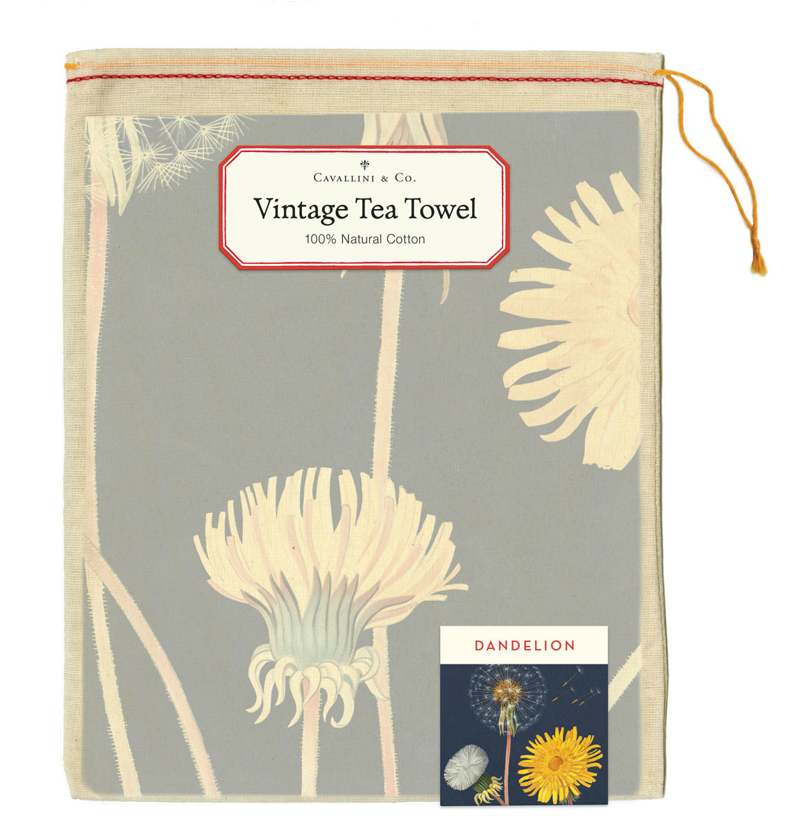 Load image into Gallery viewer, CAVALLINI &amp; Co. 100% Natural Cotton Tea Towel - Dandelion