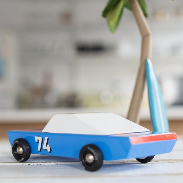 Load image into Gallery viewer, CANDYLAB Blu74 Racer Wooden Toy Racing Car