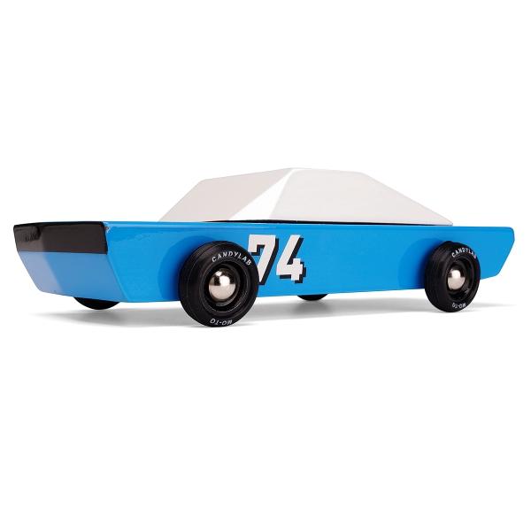 Load image into Gallery viewer, CANDYLAB Blu74 Racer Wooden Toy Racing Car