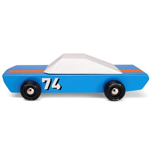 CANDYLAB Blu74 Racer Wooden Toy Racing Car
