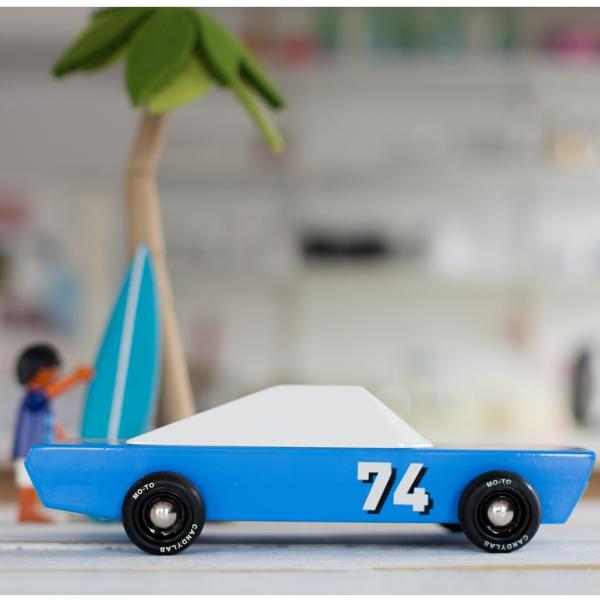 Load image into Gallery viewer, CANDYLAB Blu74 Racer Wooden Toy Racing Car