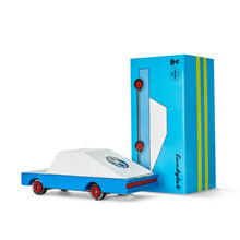 Load image into Gallery viewer, CANDYLAB Candycar Blue Racer R376 Wooden Toy Car