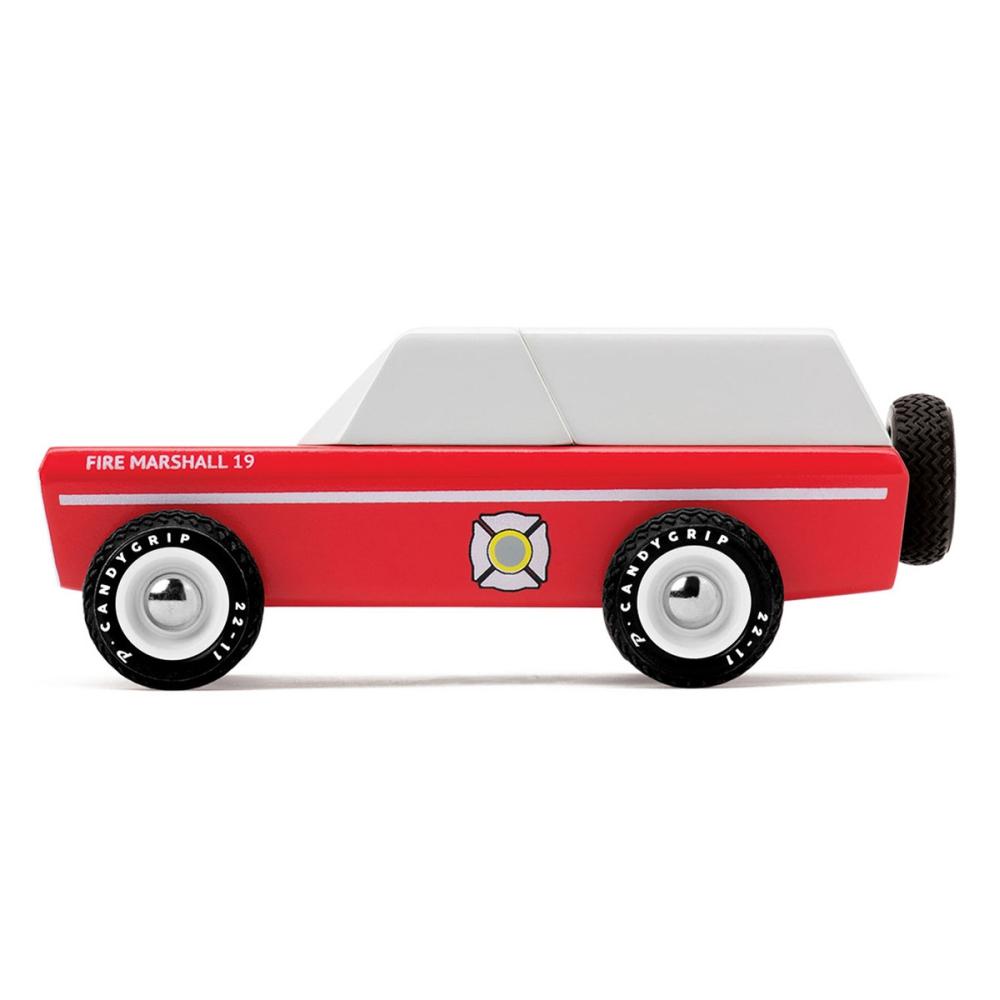 Candylab Fire Marshall toy car side view