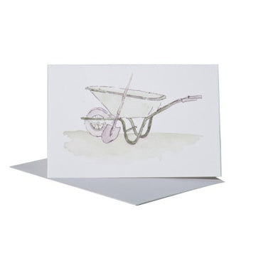 IVORY HOUSE Greeting card - Watercolour Wheelbarrow "Tea Break"