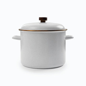 BAREBONES Enamel Stock Pot - Eggshell White