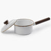 BAREBONES Enamel Saucepan - Eggshell White