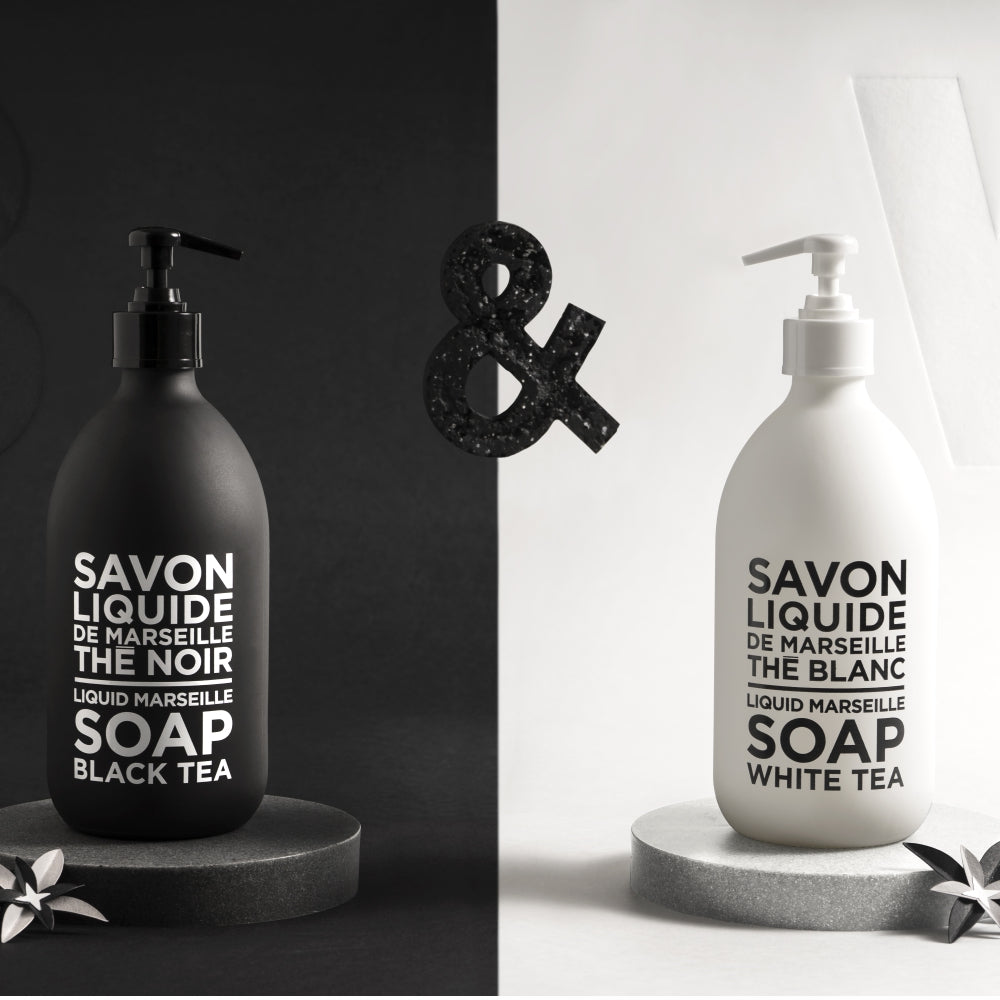 COMPAGNIE DE PROVENCE Liquid Soap 500ml - Black & White Tea Duo