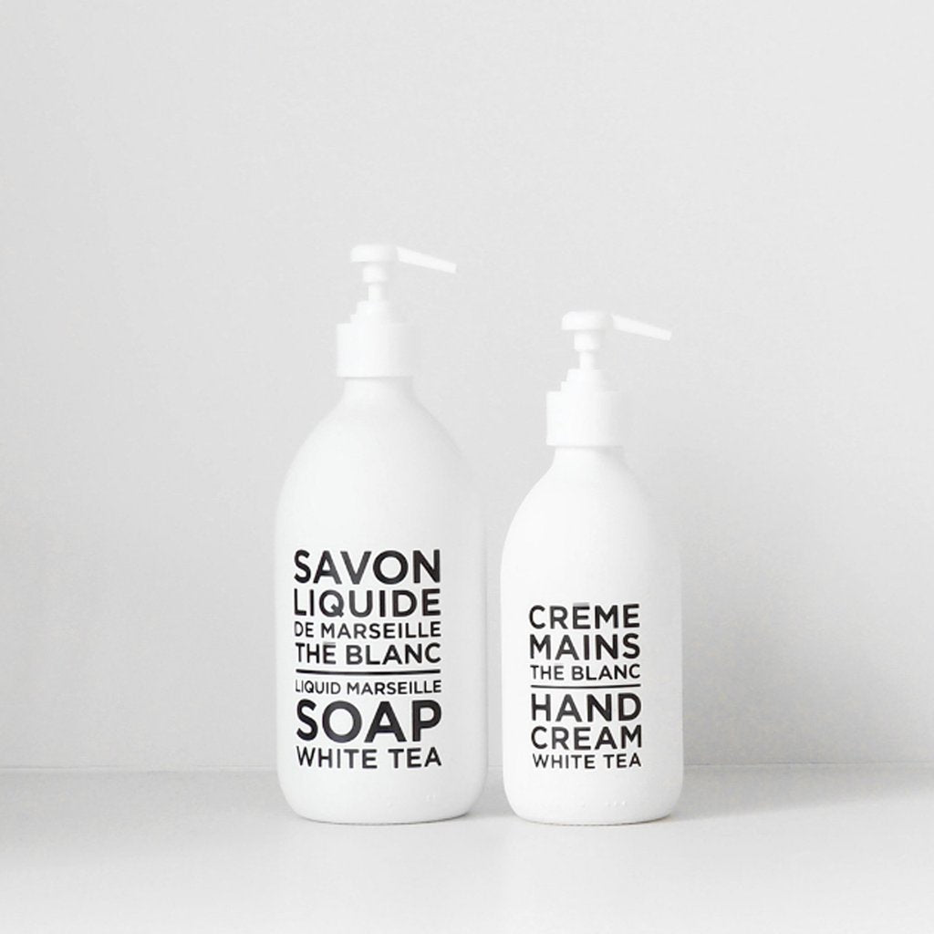 Load image into Gallery viewer, COMPAGNIE DE PROVENCE Liquid Soap 500ml &amp; Hand Cream 300ml Duo - White Tea