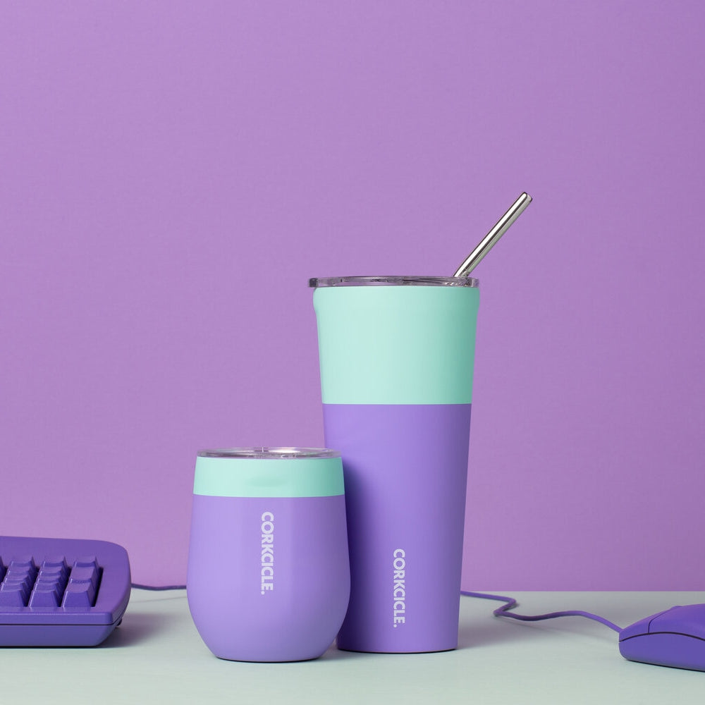 Load image into Gallery viewer, CORKCICLE Stainless Steel Insulated Tumbler 16oz (475ml) - Colour Block Mint Berry **CLEARANCE**