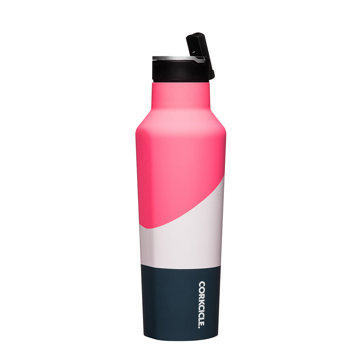 Load image into Gallery viewer, CORKCICLE Insulated Sports Canteen Bottle 20oz (600ml) - Colour Block Electric Pink **CLEARANCE**