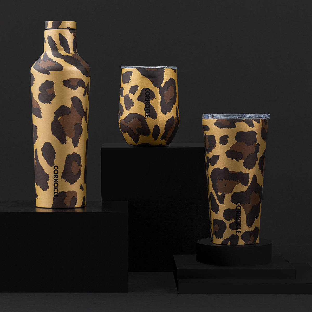 Load image into Gallery viewer, CORKCICLE Stainless Steel Insulated Luxe Tumbler 16oz (475ml) - Leopard **CLEARANCE**