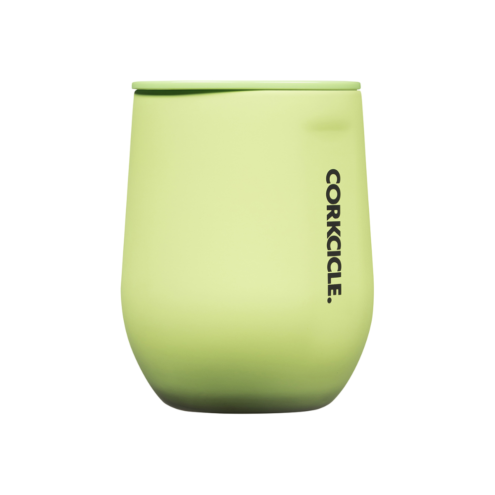 CORKCICLE Neon Lights Stemless 355ml Insulated Stainless Steel Cup - Citron **CLEARANCE**