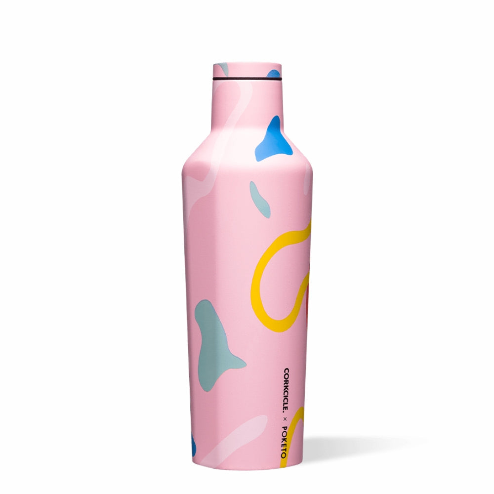 CORKCICLE x POKETO Stainless Steel Insulated Canteen 16oz (475ml) - Pink Party **CLEARANCE**