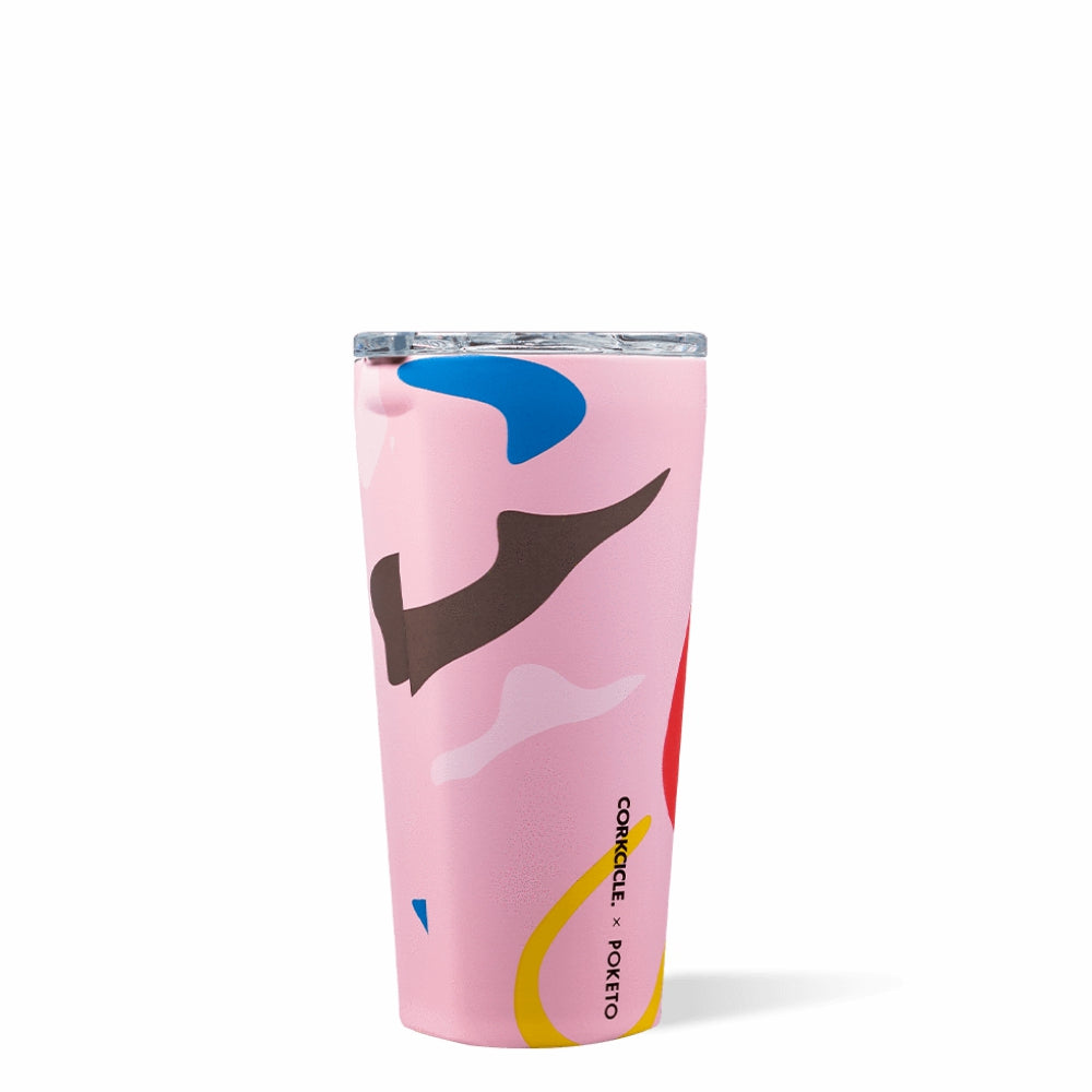 Load image into Gallery viewer, CORKCICLE x POKETO Stainless Steel Insulated Tumbler 16oz (475ml) - Pink Party **CLEARANCE**