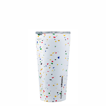 CORKCICLE x POKETO Stainless Steel Insulated Tumbler 16oz (475ml) - White Terrazzo **Limited Stock**