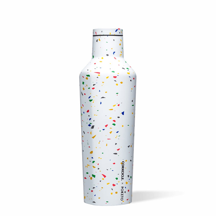 CORKCICLE x POKETO Stainless Steel Insulated Canteen 16oz (475ml) - White Terrazzo **CLEARANCE**
