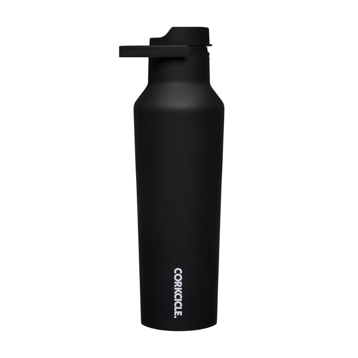 CORKCICLE Series A Sports Canteen 600ml Insulated Stainless Steel Bottle - Black **CLEARANCE**