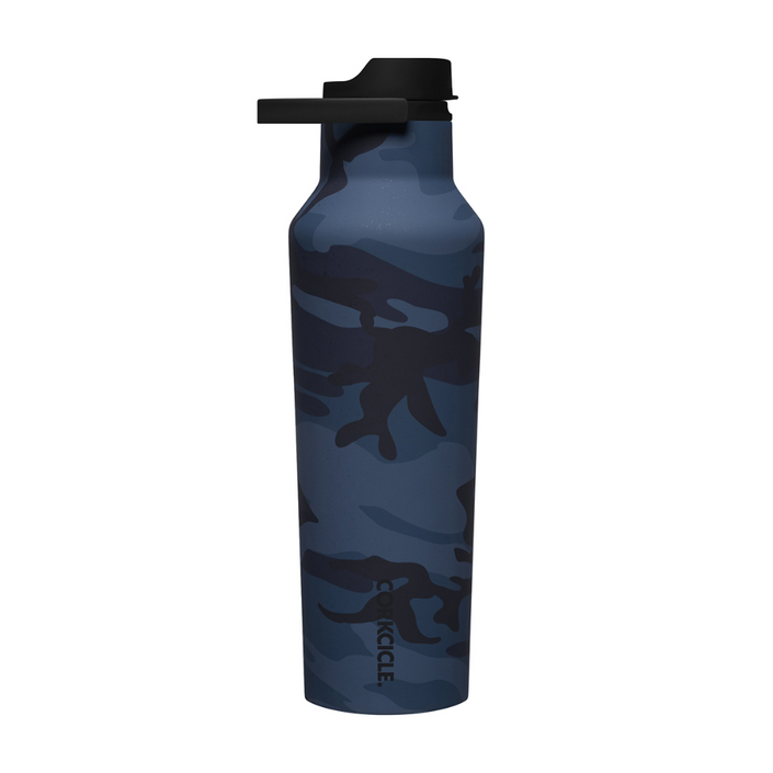 CORKCICLE Series A Sports Canteen 600ml Insulated Stainless Steel Bottle - Navy Camo **CLEARANCE**