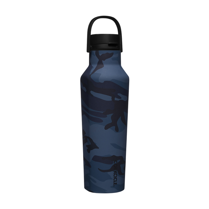 CORKCICLE Series A Sports Canteen 600ml Insulated Stainless Steel Bottle - Navy Camo **CLEARANCE**