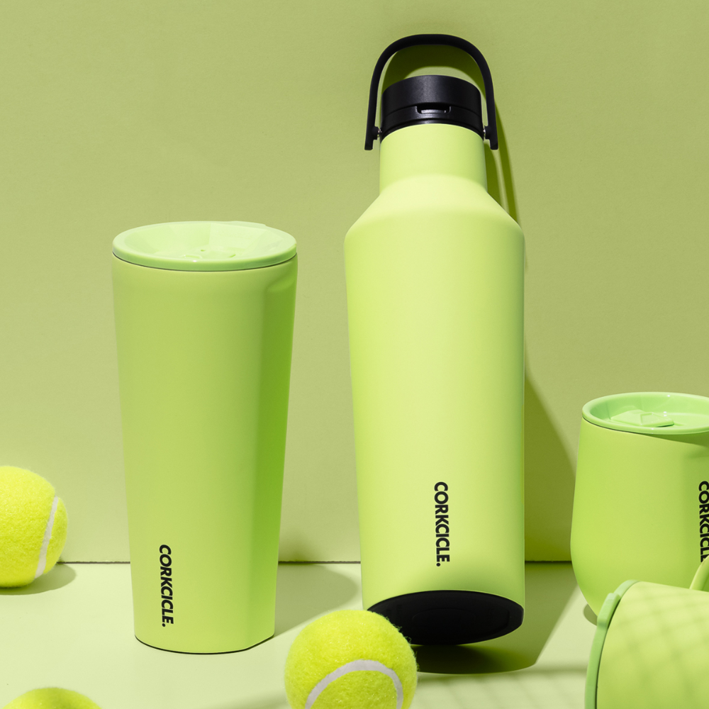 Load image into Gallery viewer, CORKCICLE Series A Sports Canteen 600ml Insulated Stainless Steel Bottle - Neon Lights Citron **CLEARANCE**