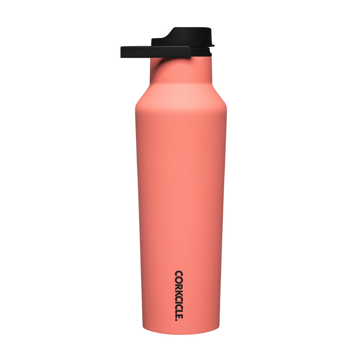 CORKCICLE Series A Sports Canteen 600ml Insulated Stainless Steel Bottle - Neon Lights Coral **CLEARANCE**