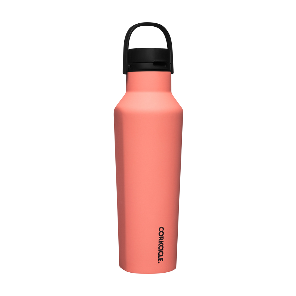 CORKCICLE Series A Sports Canteen 600ml Insulated Stainless Steel Bottle - Neon Lights Coral