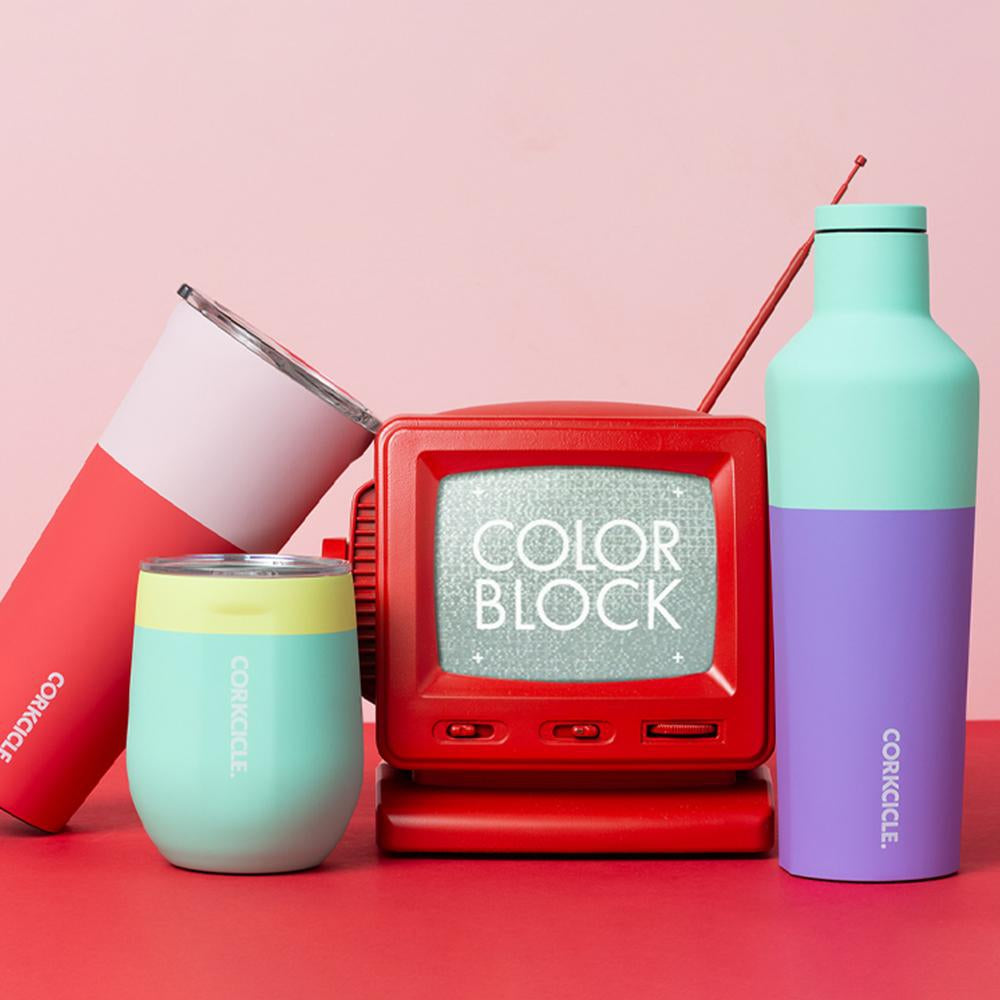 Load image into Gallery viewer, CORKCICLE *Exclusive* Stainless Steel Insulated Stemless Cup 12oz - Colour Block Limeade **CLEARANCE**