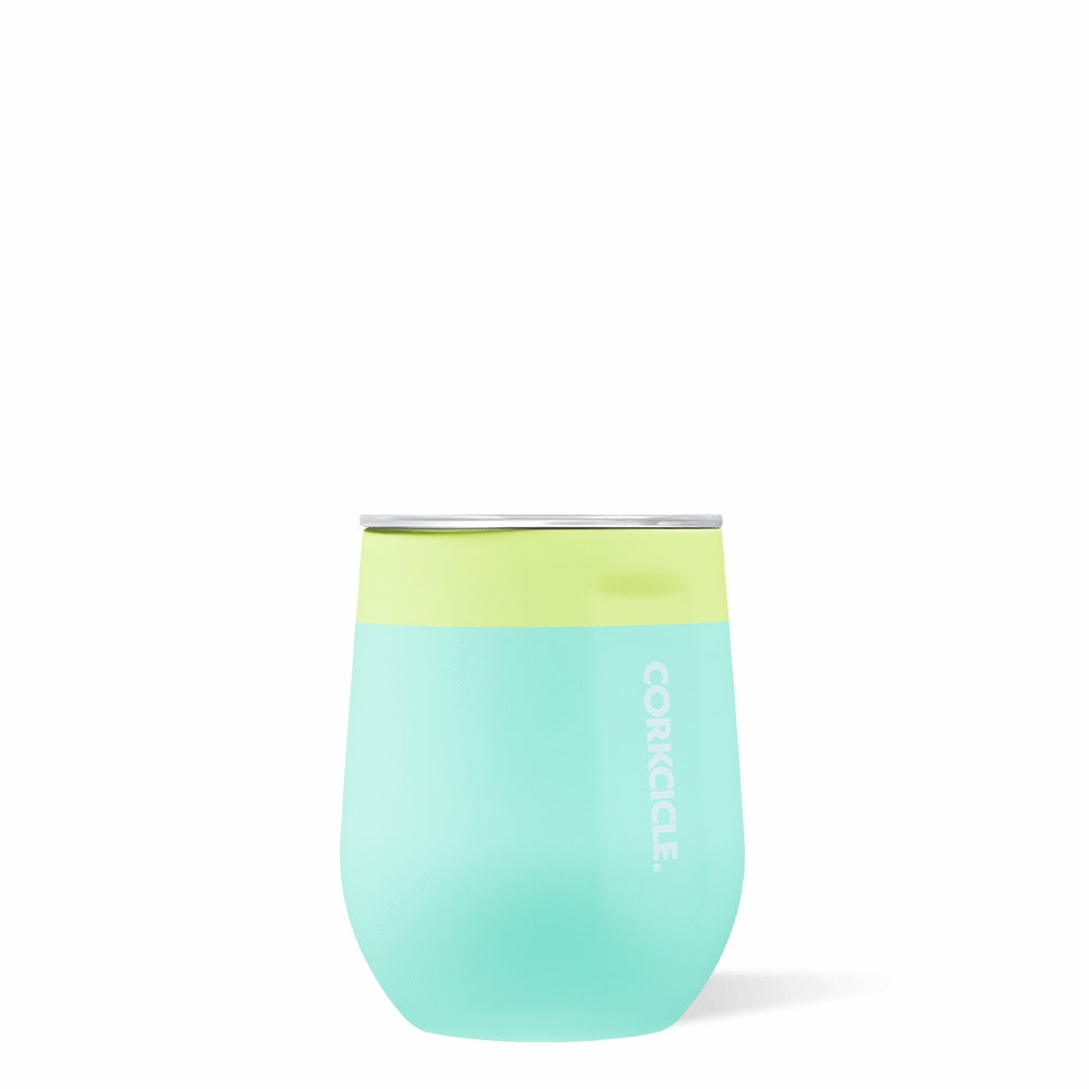 CORKCICLE *Exclusive* Stainless Steel Insulated Stemless Cup 12oz - Colour Block Limeade