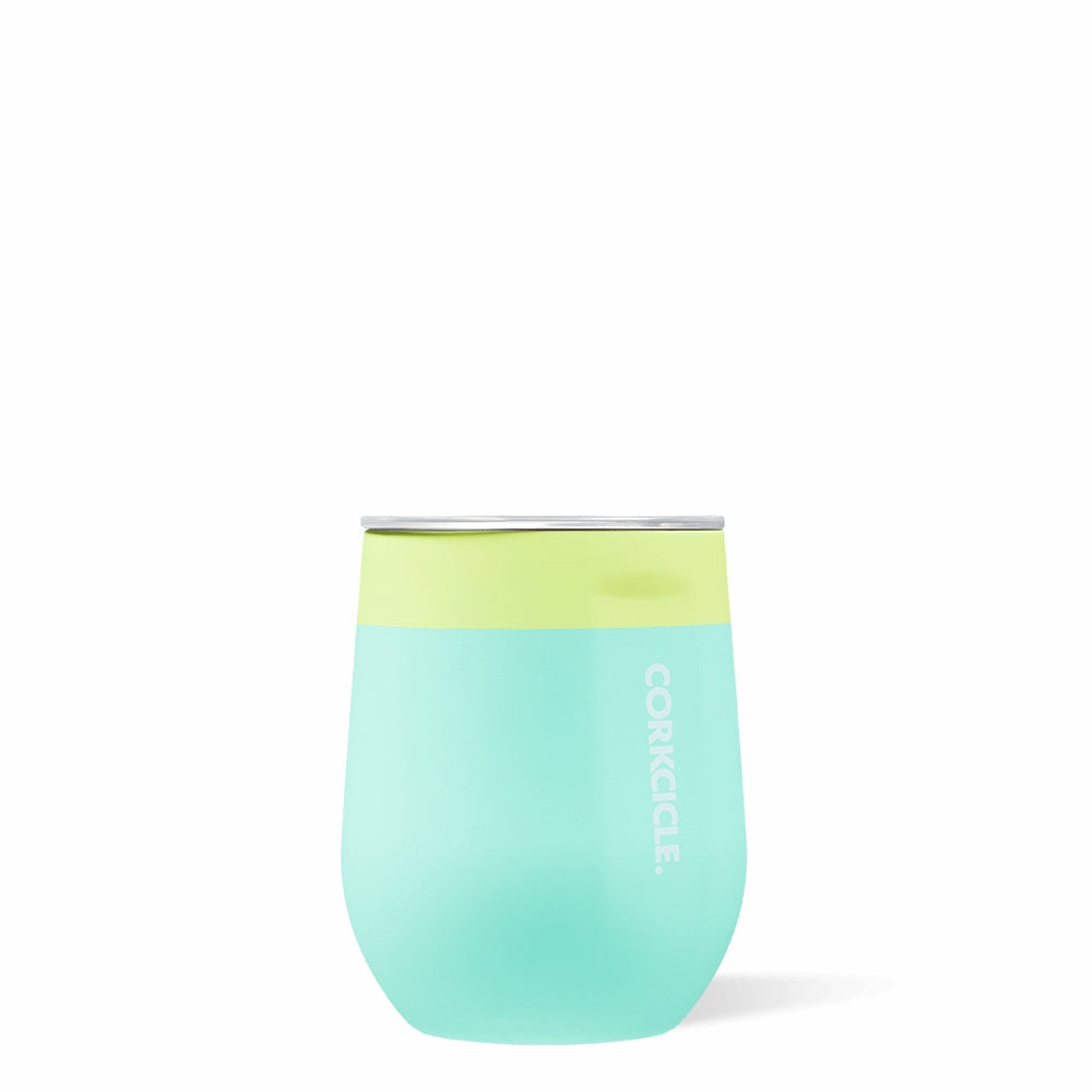 Load image into Gallery viewer, CORKCICLE *Exclusive* Stainless Steel Insulated Stemless Cup 12oz - Colour Block Limeade **CLEARANCE**