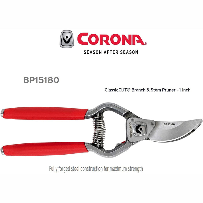 CORONA ClassicCUT® Forged Steel Bypass Pruner Secateurs - 1 inch capacity
