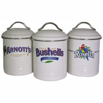 ARNOTTS BUSHELLS ROSELLA Vintage Style Canister Set - Beige