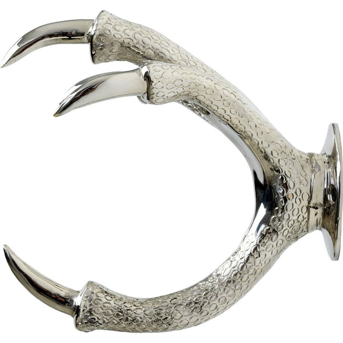 GARDEN GLORY Claw Wall Mount Hose Holder - Silver - Chrome