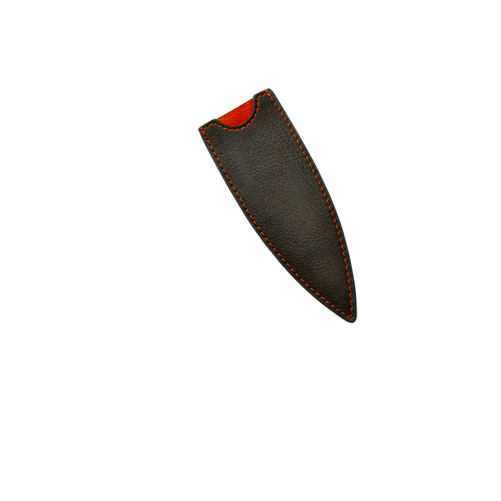 DEEJO KNIFE | Leather Sheath for 37g - Mocca Black  Angled