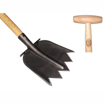 DEWIT Spats Shovel with Steps - 1100mm Ash T-Handle