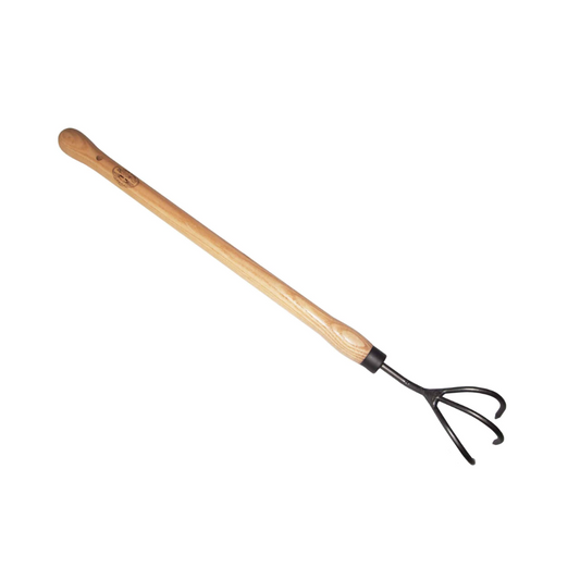 DEWIT 3 Tine Cultivator - 480mm Drop Grip Ash Handle