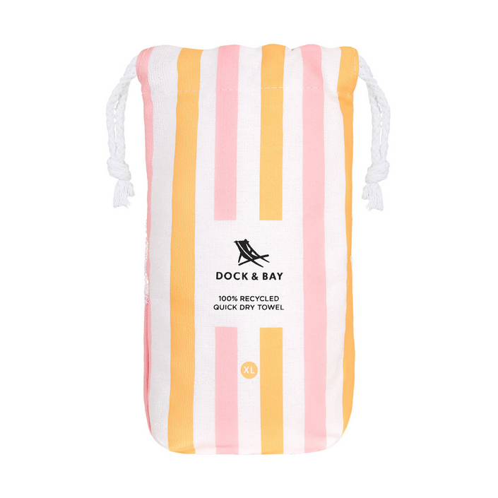DOCK & BAY Quick-dry Beach Towel 100% Recycled Summer Collection - Peach Sorbet