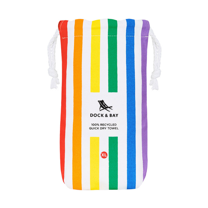 DOCK & BAY Quick-dry Beach Towel 100% Recycled Summer Collection - Rainbow Skies