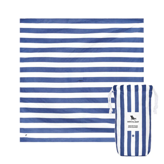 DOCK & BAY 100% Recycled Large Picnic Blanket - Whitsunday Blue