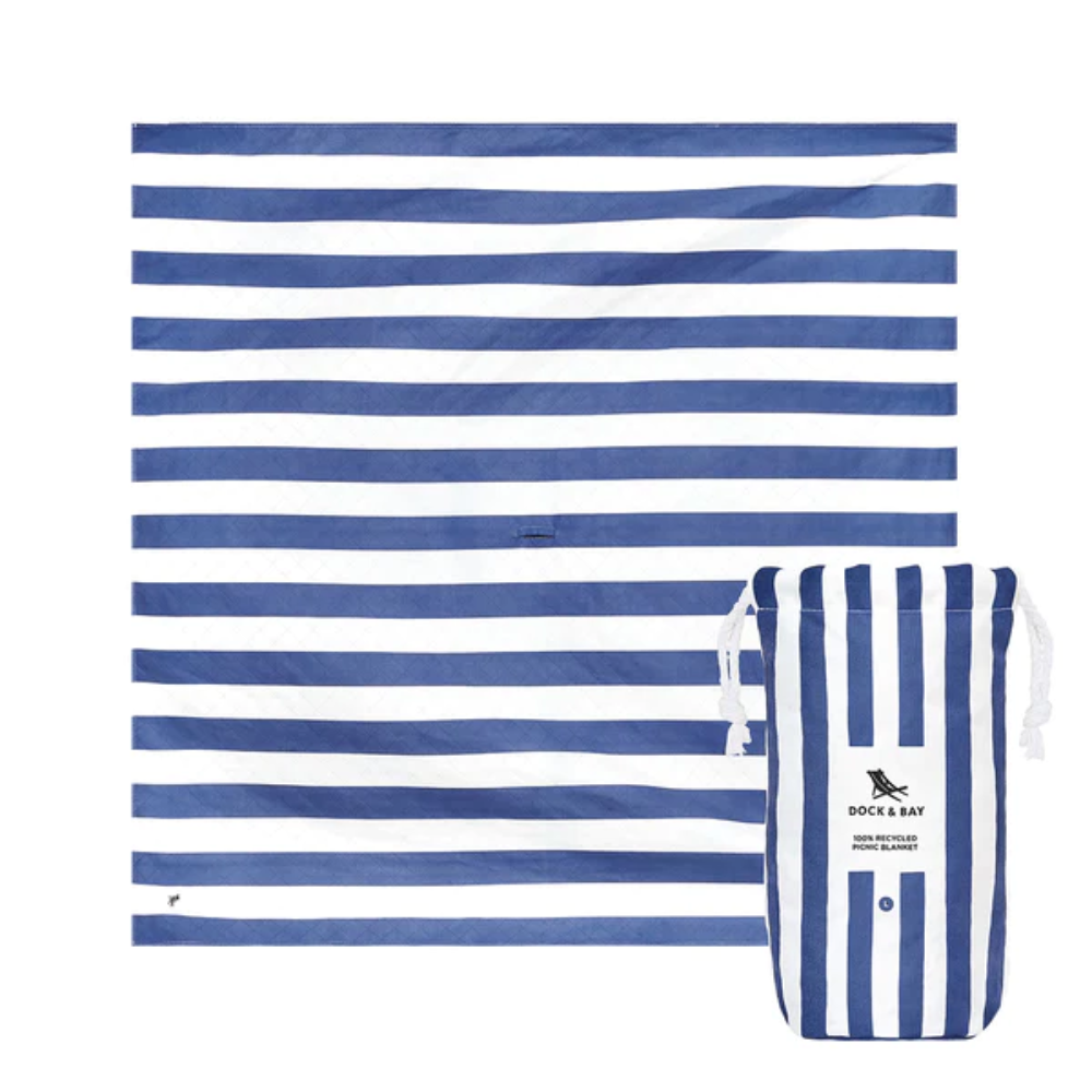 Load image into Gallery viewer, DOCK &amp; BAY 100% Recycled Large Picnic Blanket - Whitsunday Blue