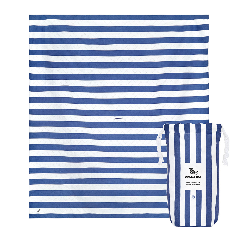 Load image into Gallery viewer, DOCK &amp; BAY 100% Recycled Extra Large Picnic Blanket - Whitsunday Blue