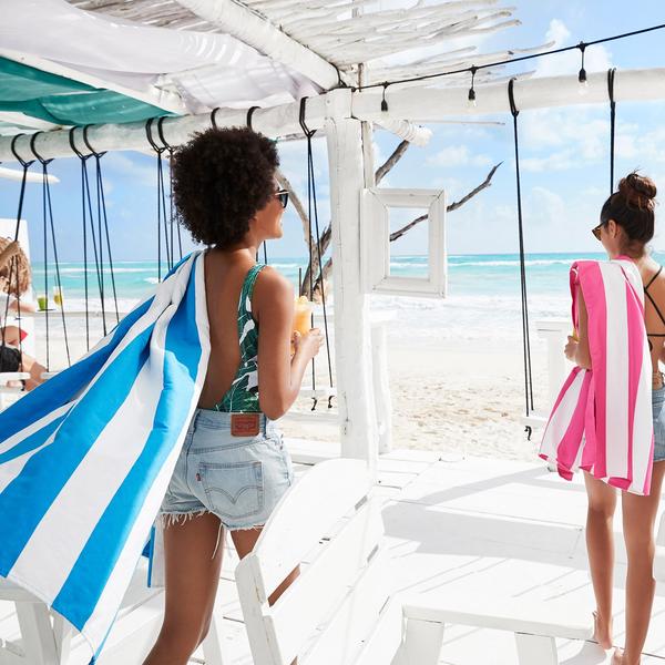 Load image into Gallery viewer, DOCK &amp; BAY Quick-dry Beach Towel 100% Recycled Cabana Collection - Phi Phi Pink