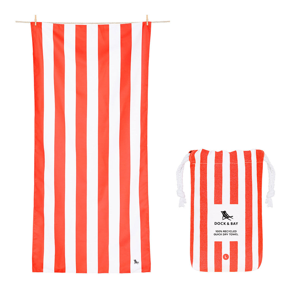 Load image into Gallery viewer, DOCK &amp; BAY Quick-dry Beach Towel 100% Recycled Cabana Collection - Waikiki Coral
