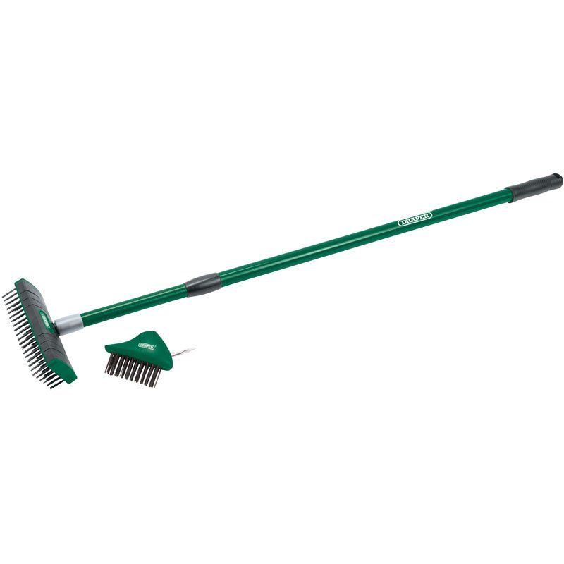 DRAPER TOOLS Expert Paving Brush Set with Twin Heads and Telescopic Handle