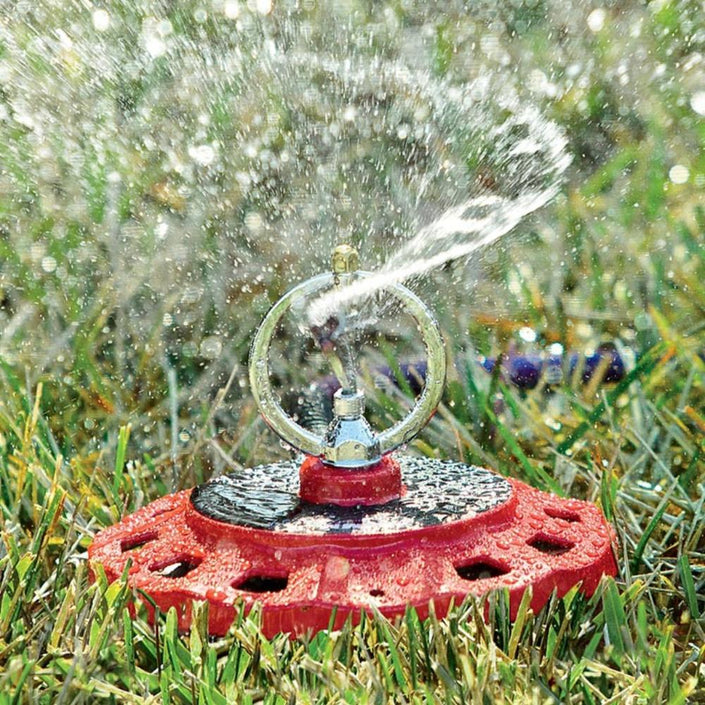 DRAMM ColourStorm Spinning Monarch Garden Sprinkler - Red