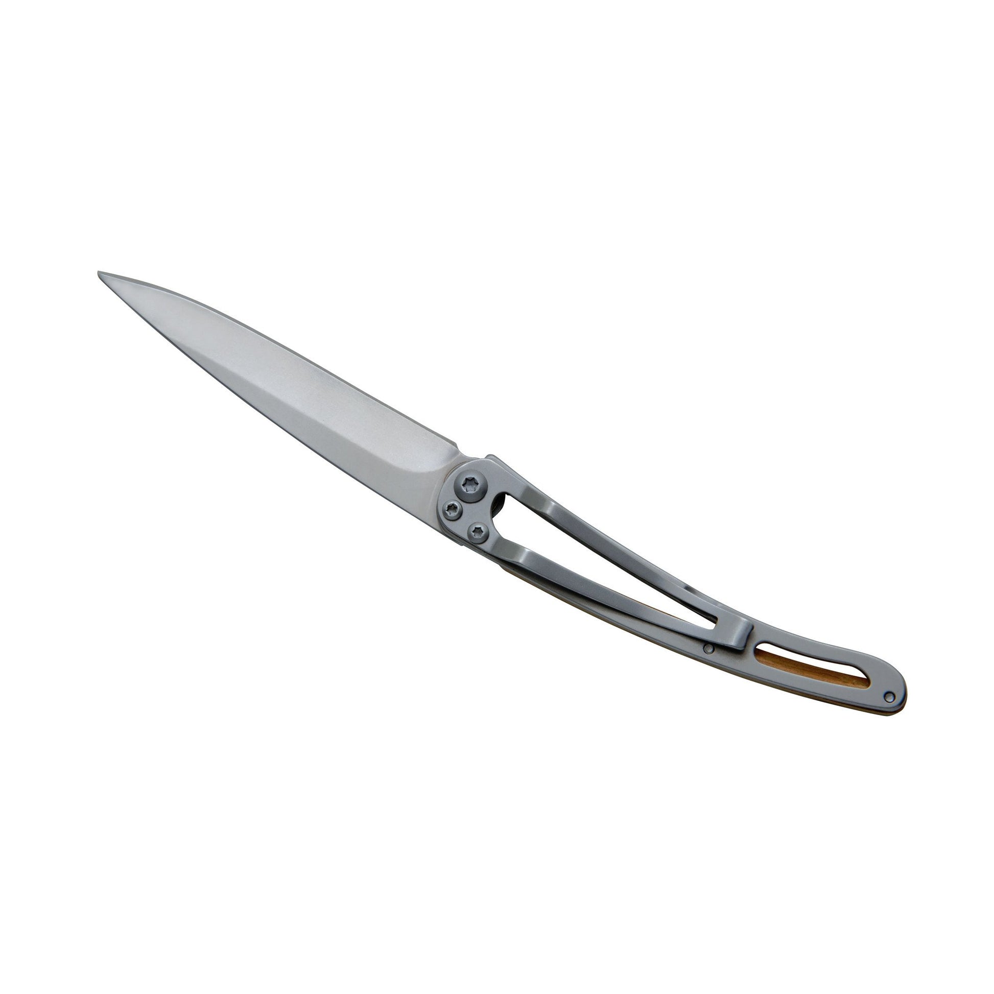 DEEJO KNIFE | Classic Wood 27g - Juniper Flat View