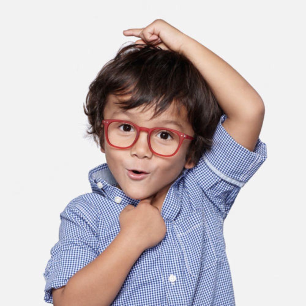 Load image into Gallery viewer, IZIPIZI PARIS SCREEN Glasses Junior Kids STYLE #E - Red (3-10 YEARS)