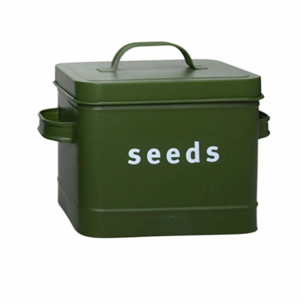 ESSCHERT DESIGN 'Green Shades' Seed Tin - Army Green