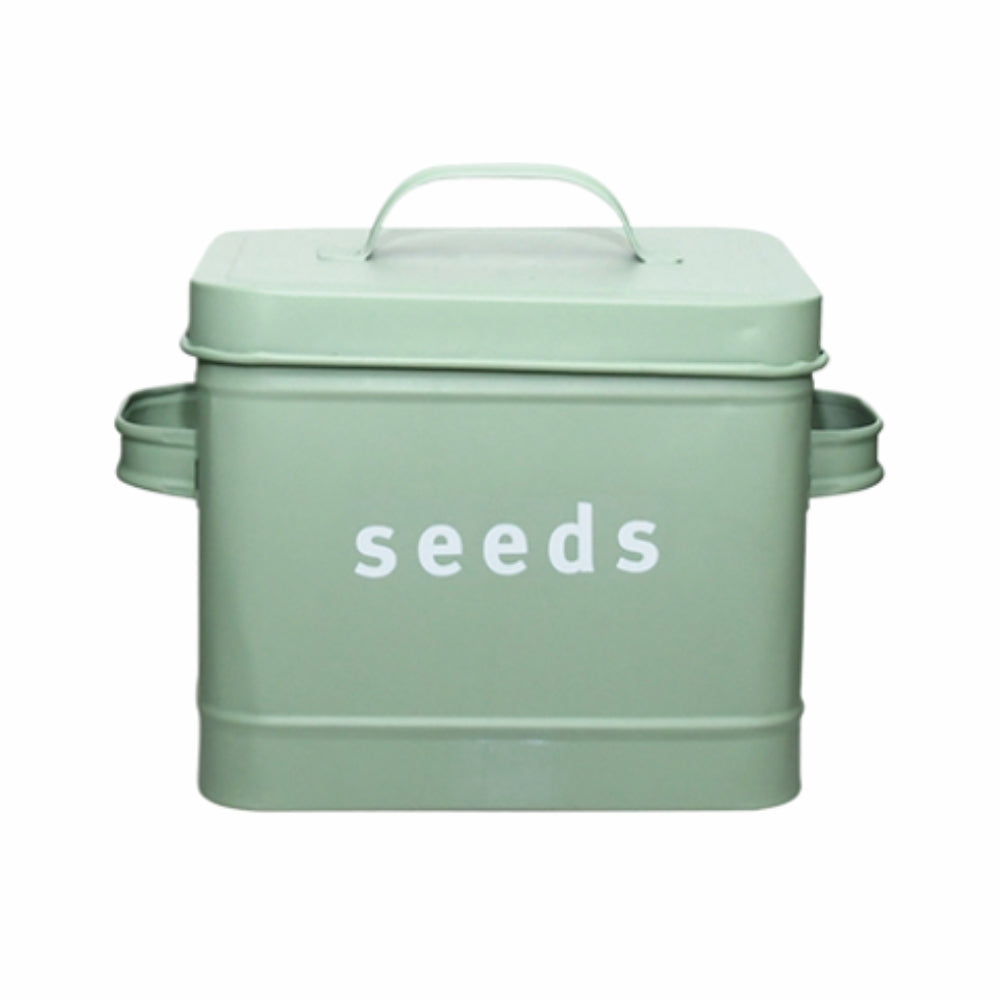 ESSCHERT DESIGN 'Green Shades' Seed Tin - Sage Green