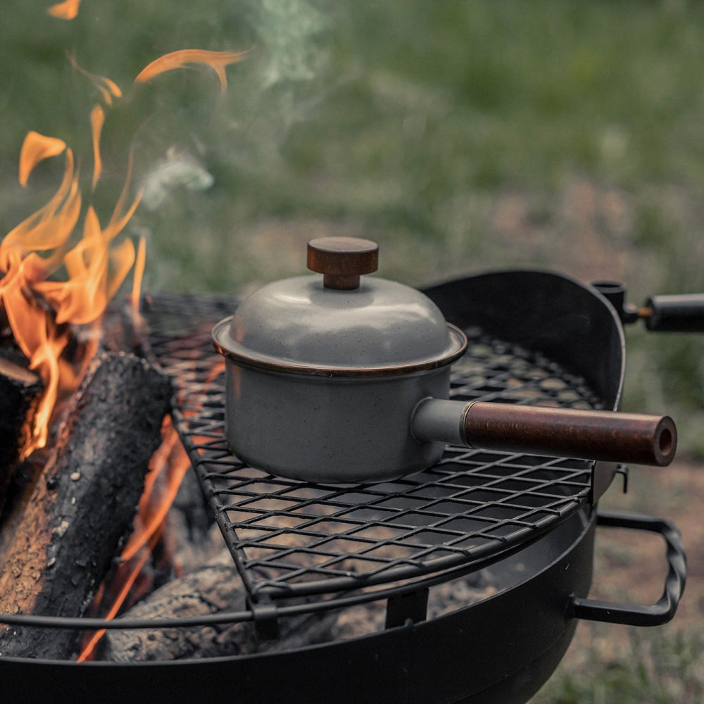 Load image into Gallery viewer, BAREBONES Enamel Saucepan - Slate Grey